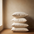Four 18x18 pillow inserts, stacked