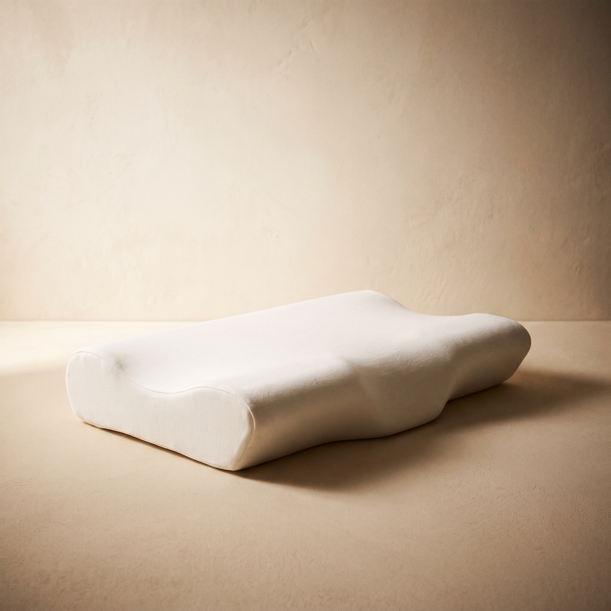 Latex contour pillow, side view