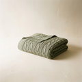 Sage Green Cable Knit Throw Blanket – studio