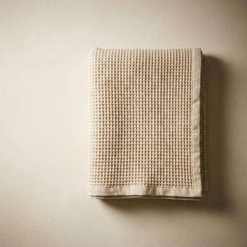 100% Cotton Waffle Jacquard Throw Blanket – studio