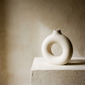 White Donut Ceramic Vase – studio