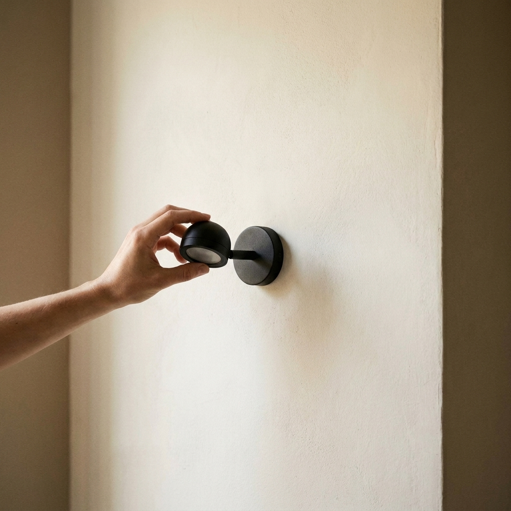 Wireless Wall Sconce Set – held for scale