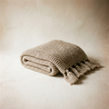 Oversized Knitted Throw Blanket with Tassels – studio