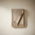 Herringbone Faux Cashmere Fringe Throw – studio