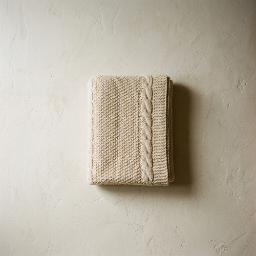100% Organic Cotton Knit Throw Blanket – studio