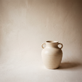 Striped Double Ear Ceramic Vase – studio