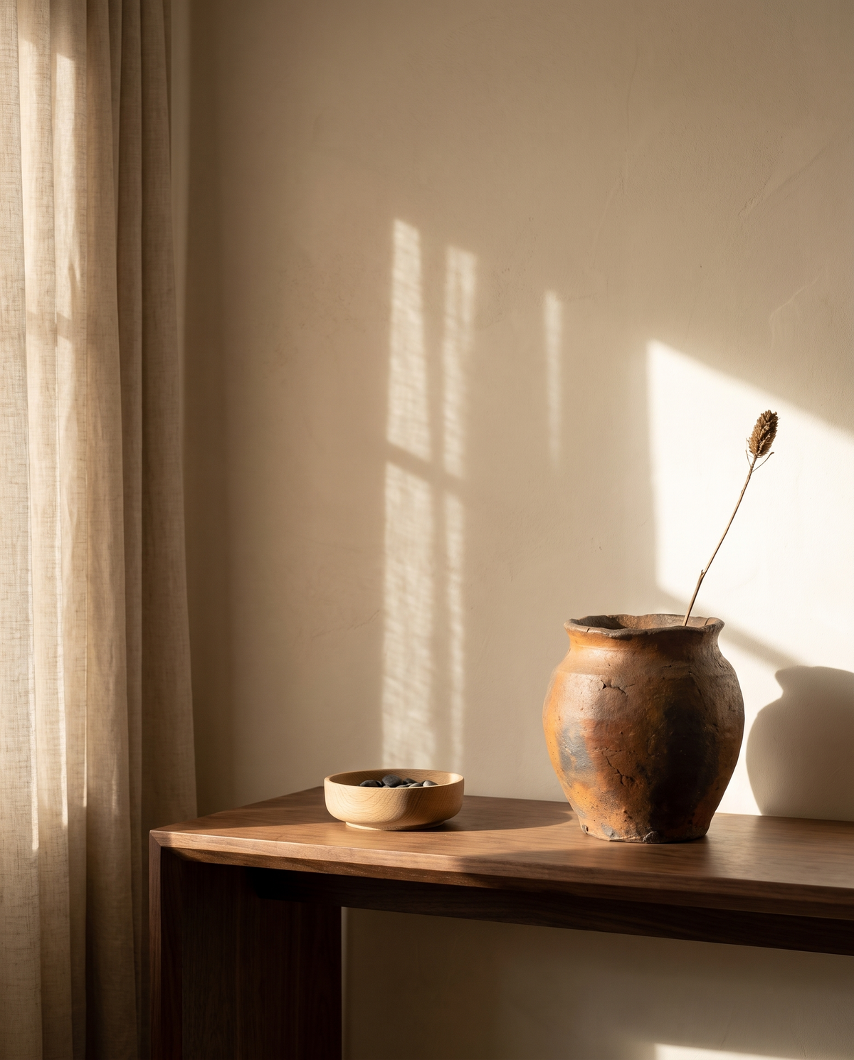 Ceramic Wabi Sabi Flowerpot Vase – in the room