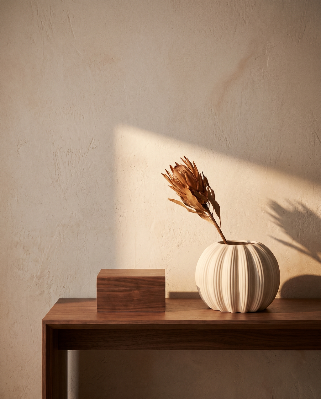 Matte Pleated Pumpkin Vase – in the room