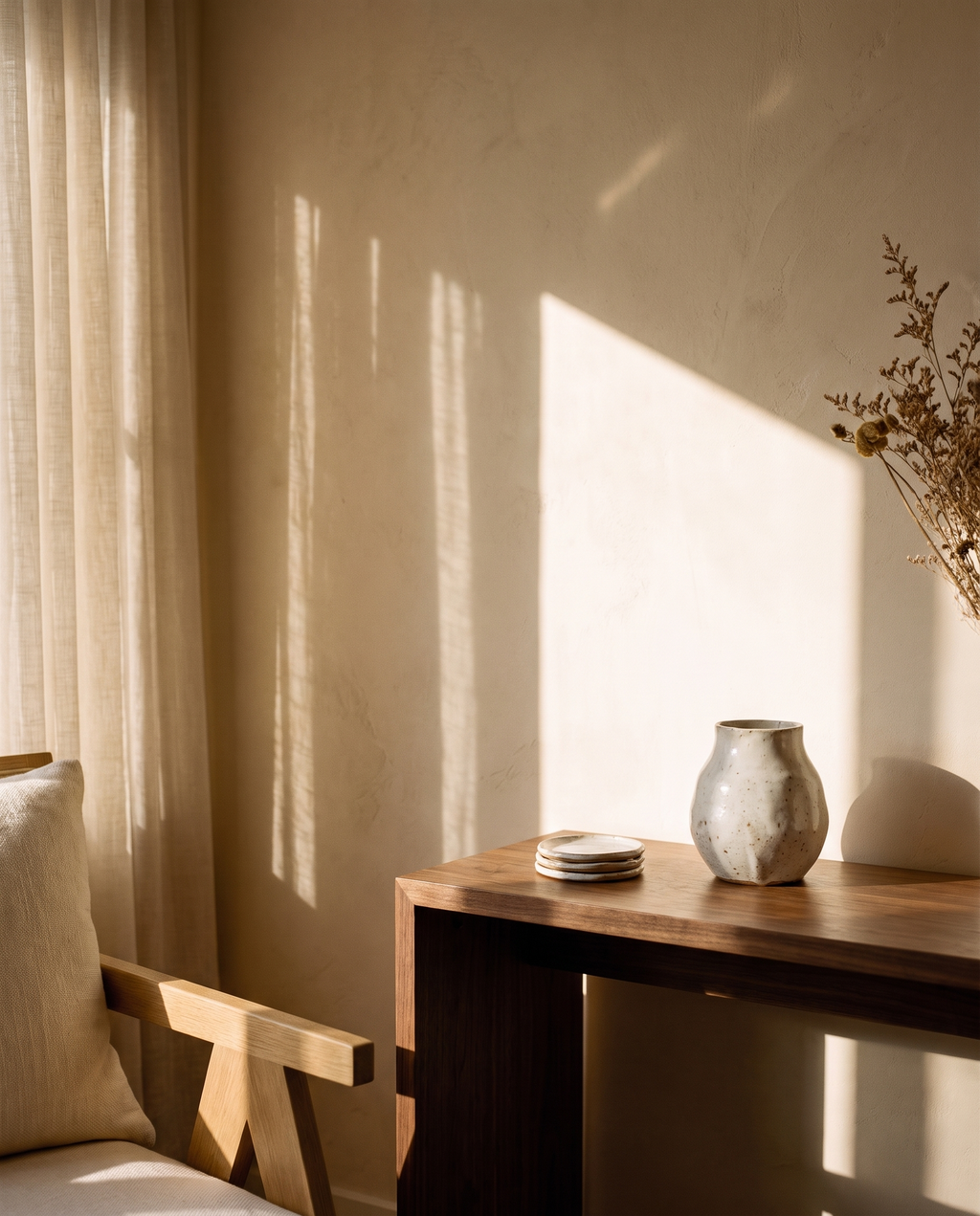 Handmade-Style Wabi Sabi Ceramic Vase – in the room