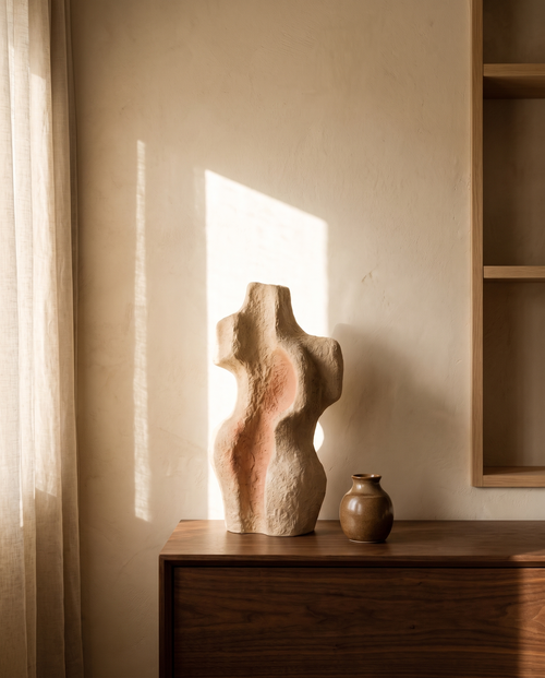 Abstract Coral Texture Sculpture – in the room