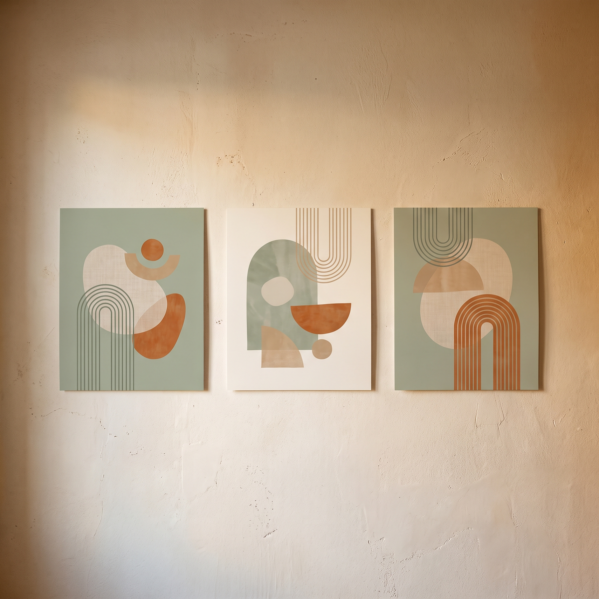 Boho Geometric Poster Set – studio