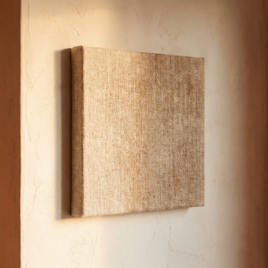 Large Beige Brown Textured Canvas – studio