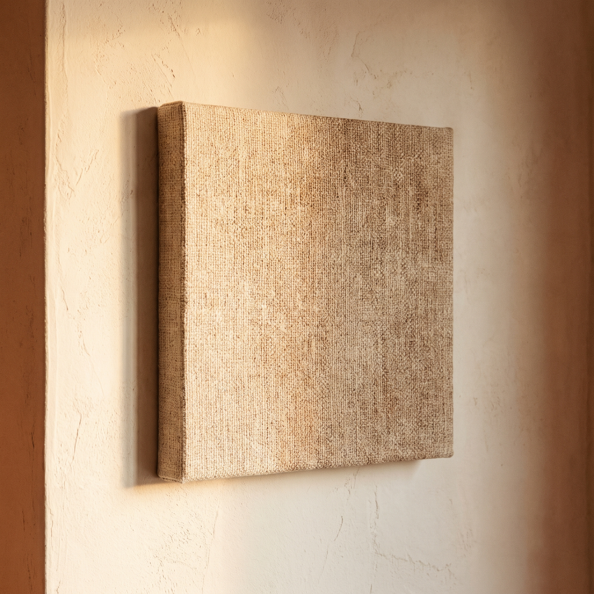 Large Beige Brown Textured Canvas – studio