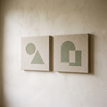 Wabi Sabi Geometric Canvas Set of 2 – studio