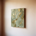 Green Gold Leaf Abstract Canvas – studio