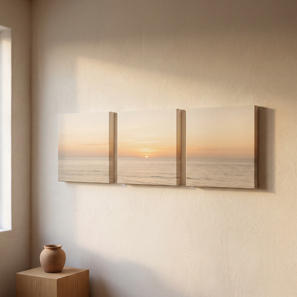 Minimalist Pastel Sunset Ocean Set – studio