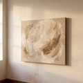 Large Beige Brown Abstract Painting – studio