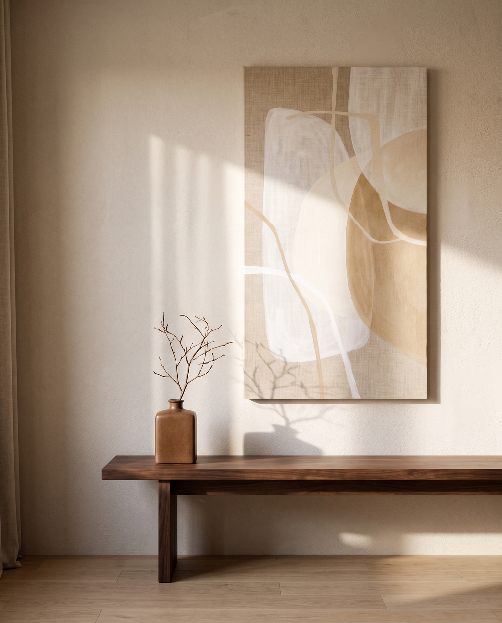 Extra Large Minimalist Abstract Canvas – in the room