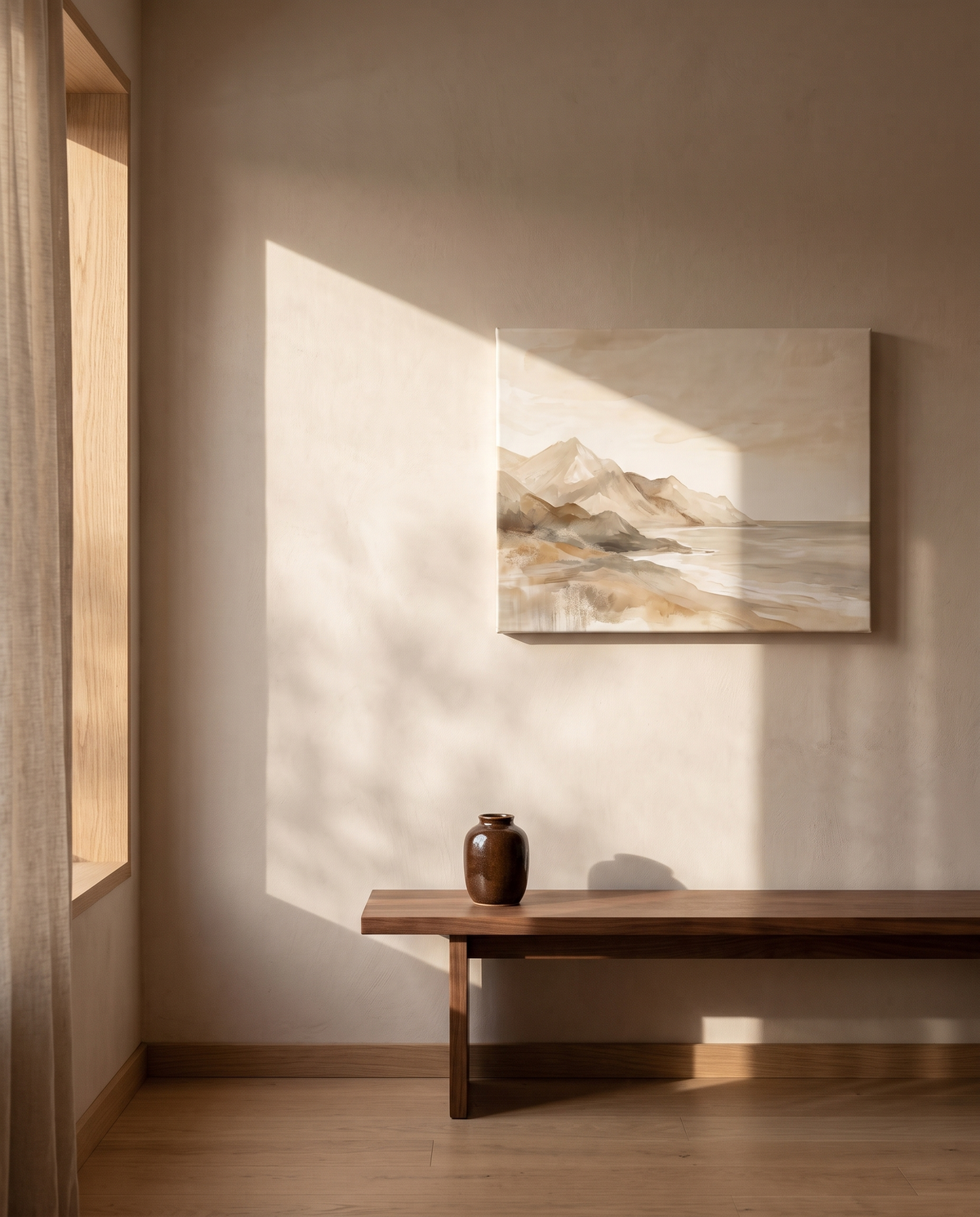 Mountain Sea Landscape Canvas – in the room