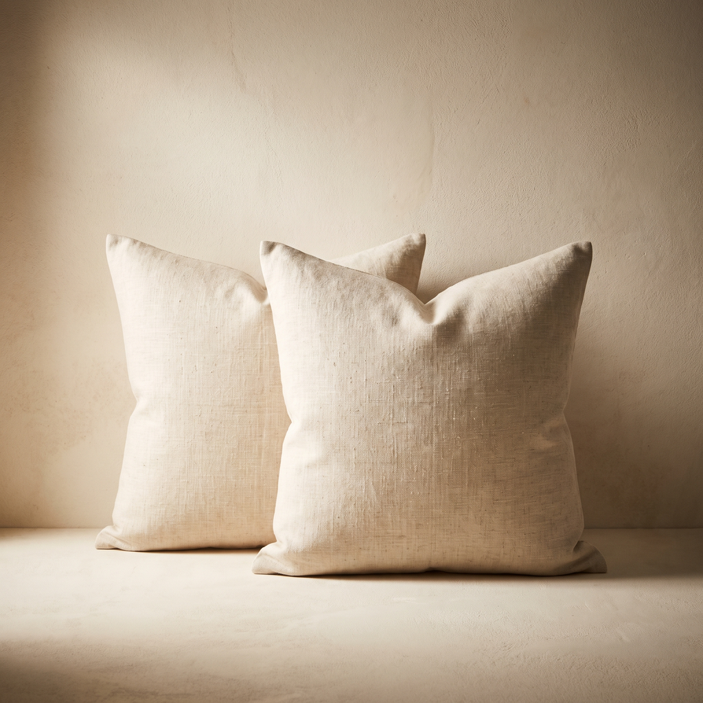 Natural Linen Pillow Covers – studio