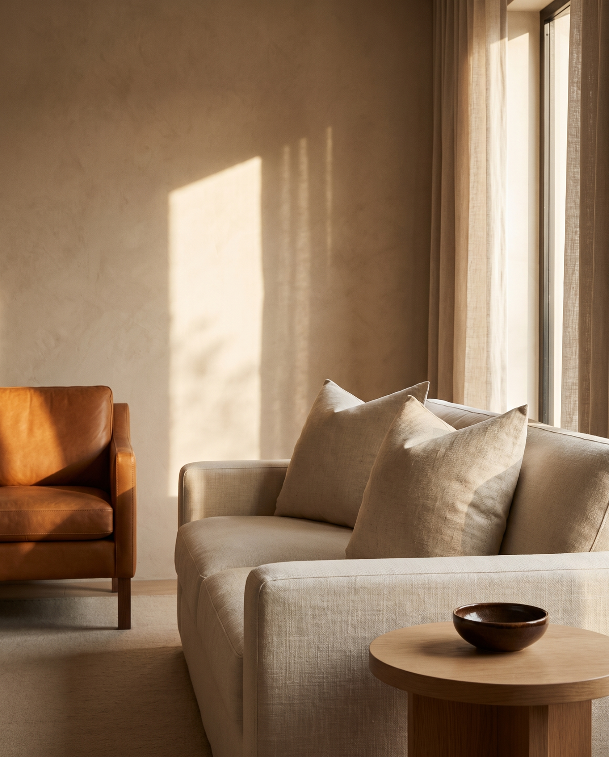 Natural Linen Pillow Covers – in the room