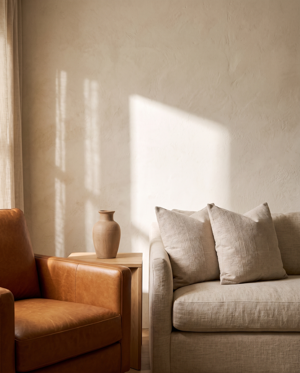 Neutral Chenille Cross Grid Pillow Covers – in the room