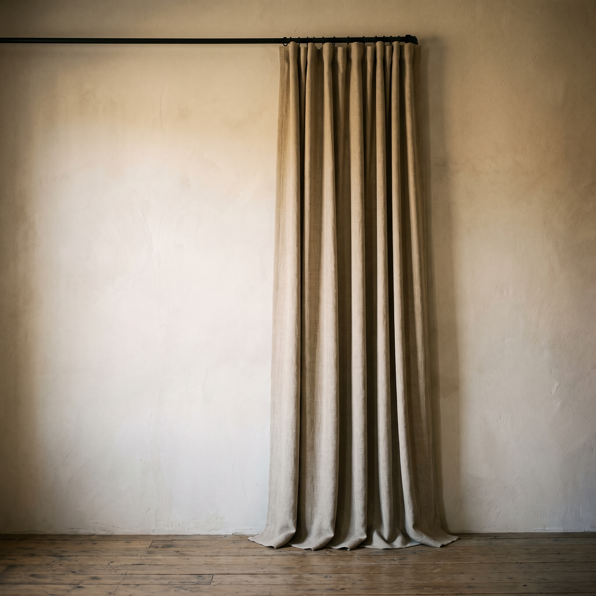 Custom Linen Semi Blackout Curtains – studio