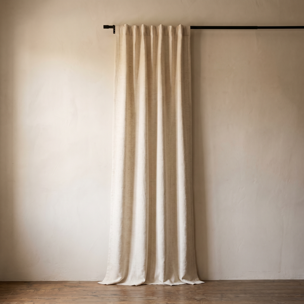 Faux Linen Blackout Curtains 63-96 Inches – studio