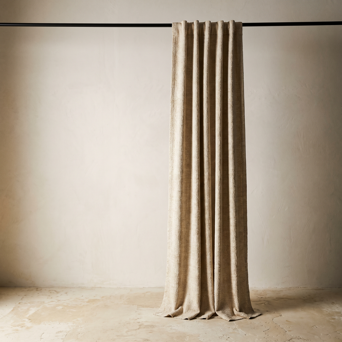Oatmeal Jacquard Chenille Blackout Curtains – studio