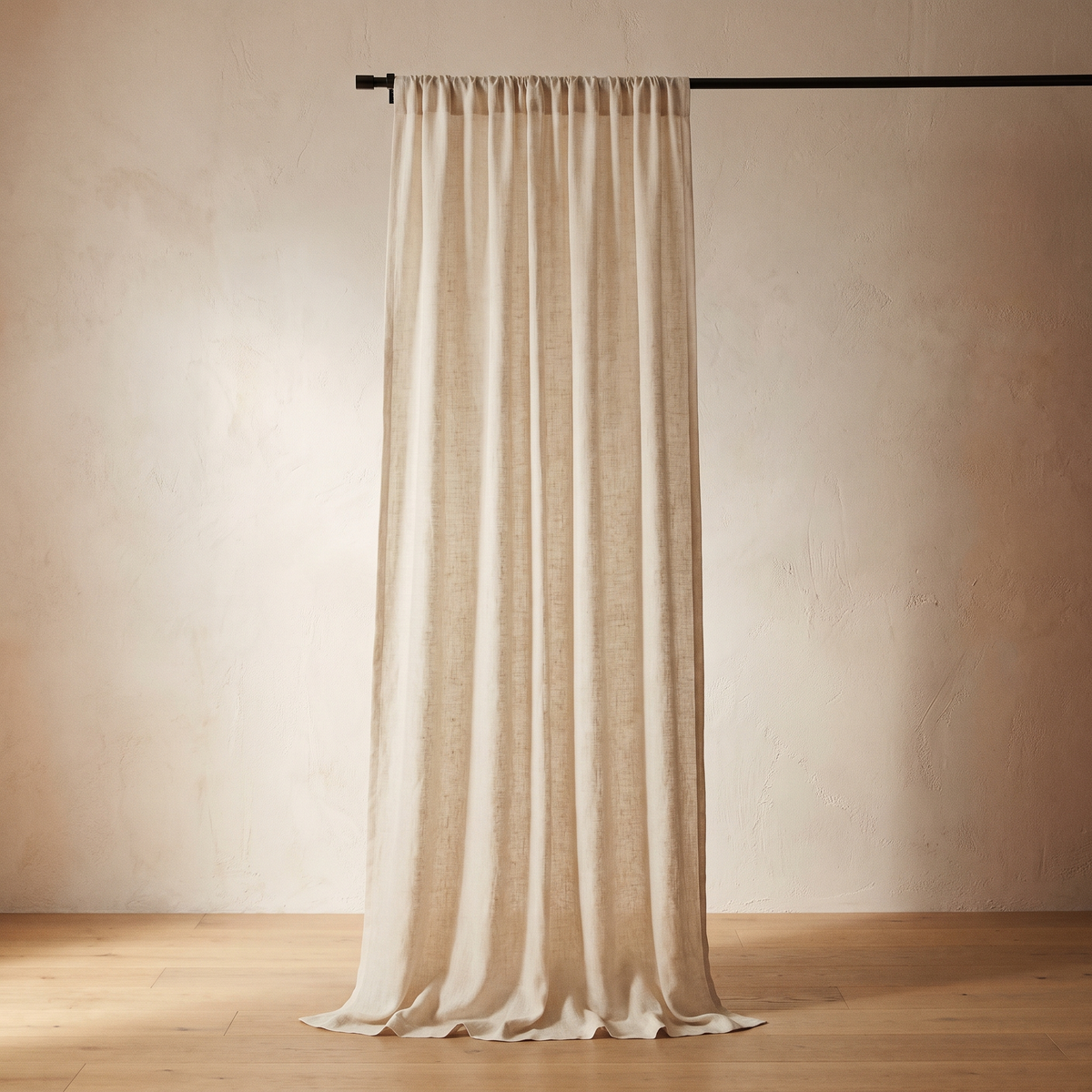 Natural Linen Rod Pocket Curtains – studio
