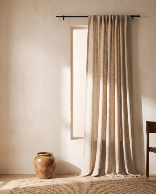 Boho Linen Curtains 84 Inches Set of 2 – in the room