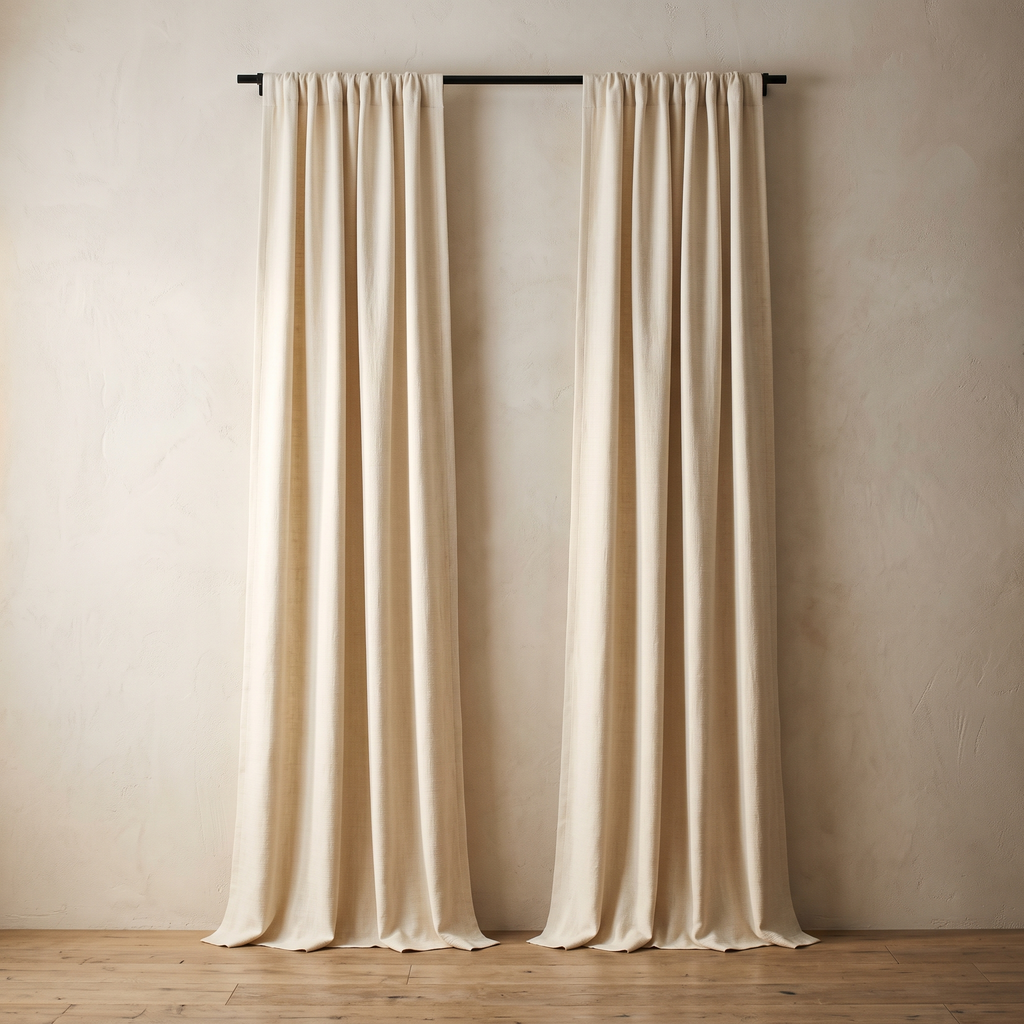 Cream Blackout Curtains Set of 2 – studio