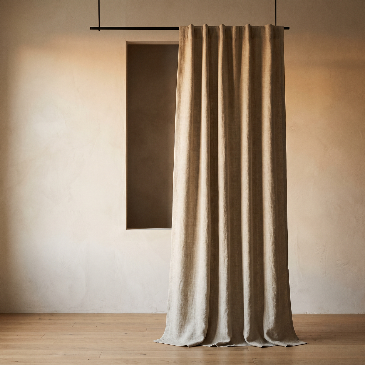 Natural Linen Blackout Thermal Curtains 350gsm – studio