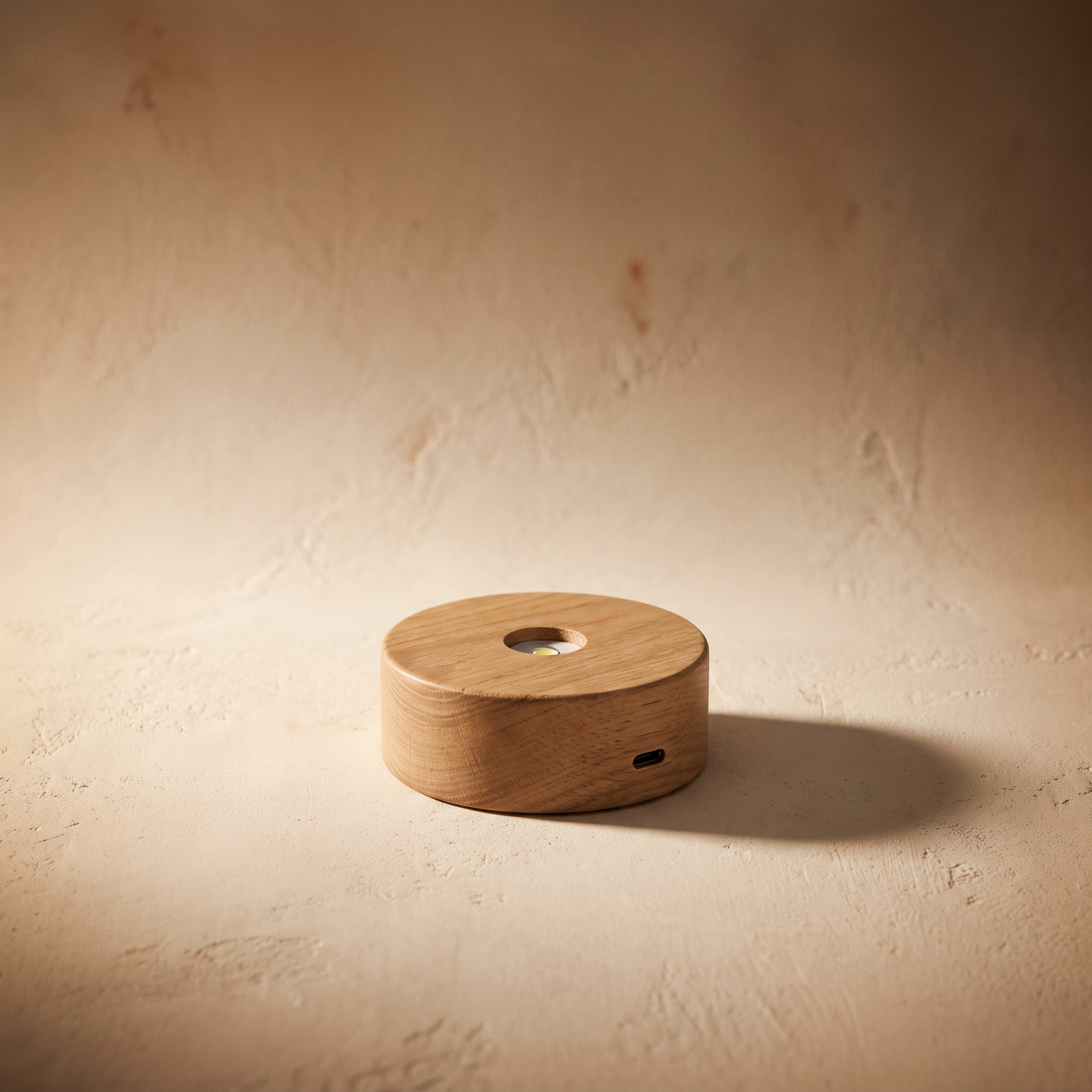 Round Wooden Night Light Base – studio