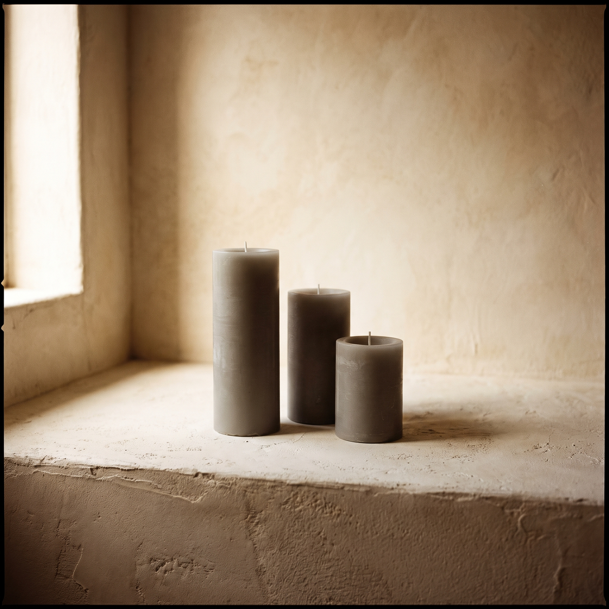 Rechargeable LED Pillar Candles Set of 3 – studio