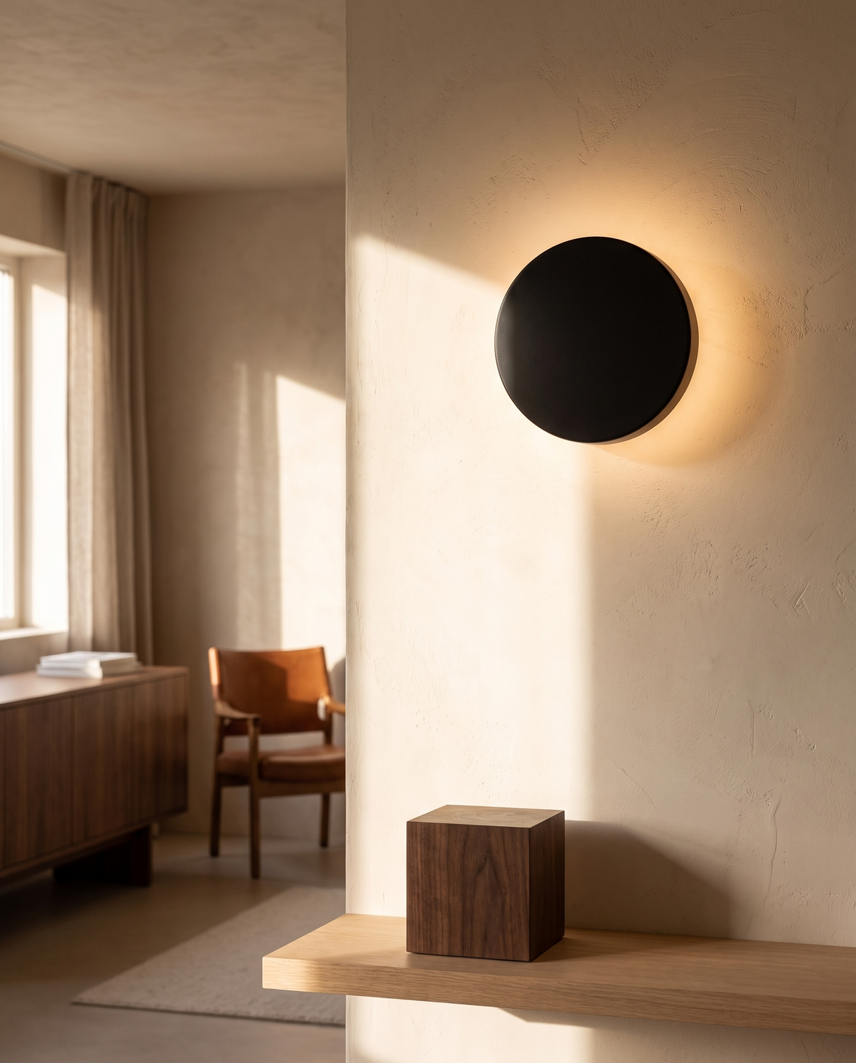 Minimalist Moon Wall Lamp – in the room