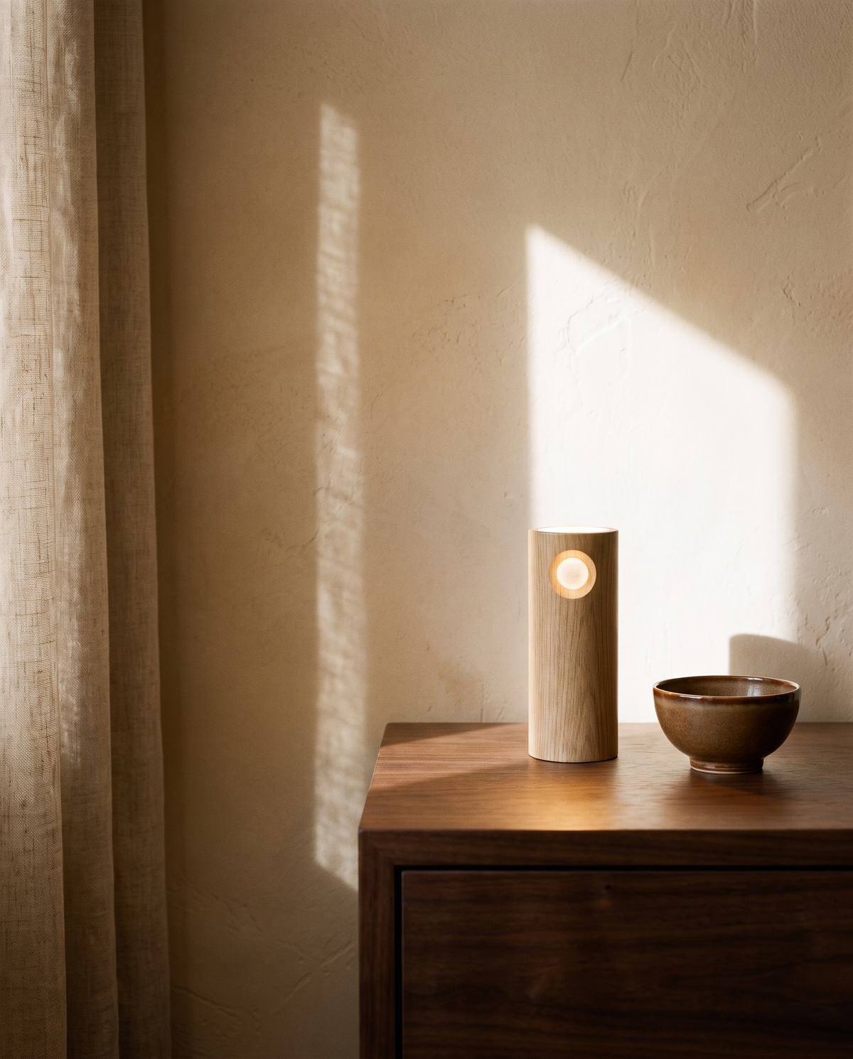 Wood Grain Motion Sensor Night Light – in the room