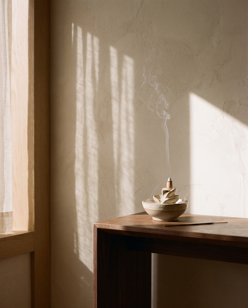 Ceramic Waterfall Incense Burner – in the room