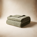 Sage Green Soft Fleece Throw Blanket – studio