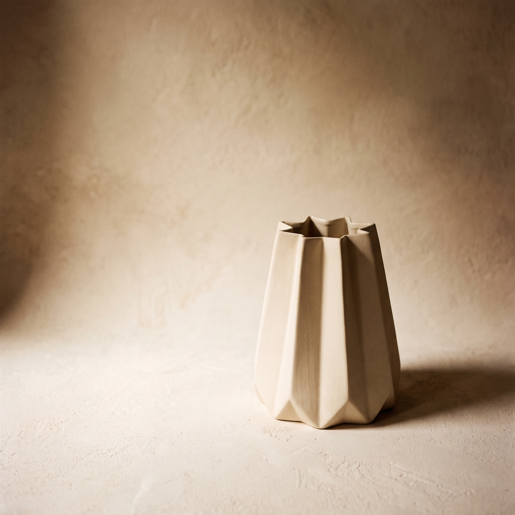 Pleated Paper Bag Ceramic Vase – studio