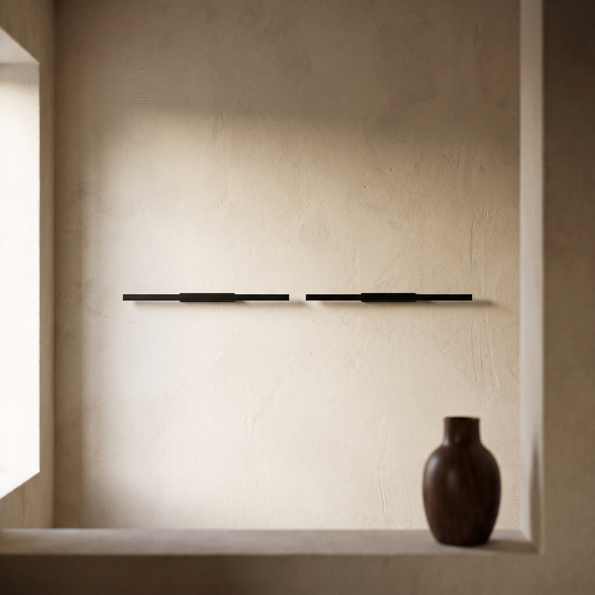 Magnetic Rechargeable Wall Lamp 31 in Set of 2, Black – studio
