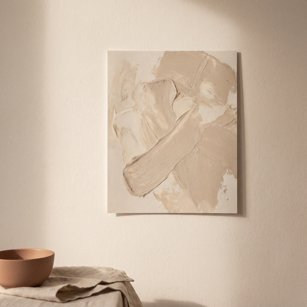 Beige Clay Texture Abstract Poster – studio