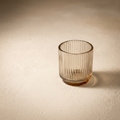 Ribbed Glass Candle Holder – studio