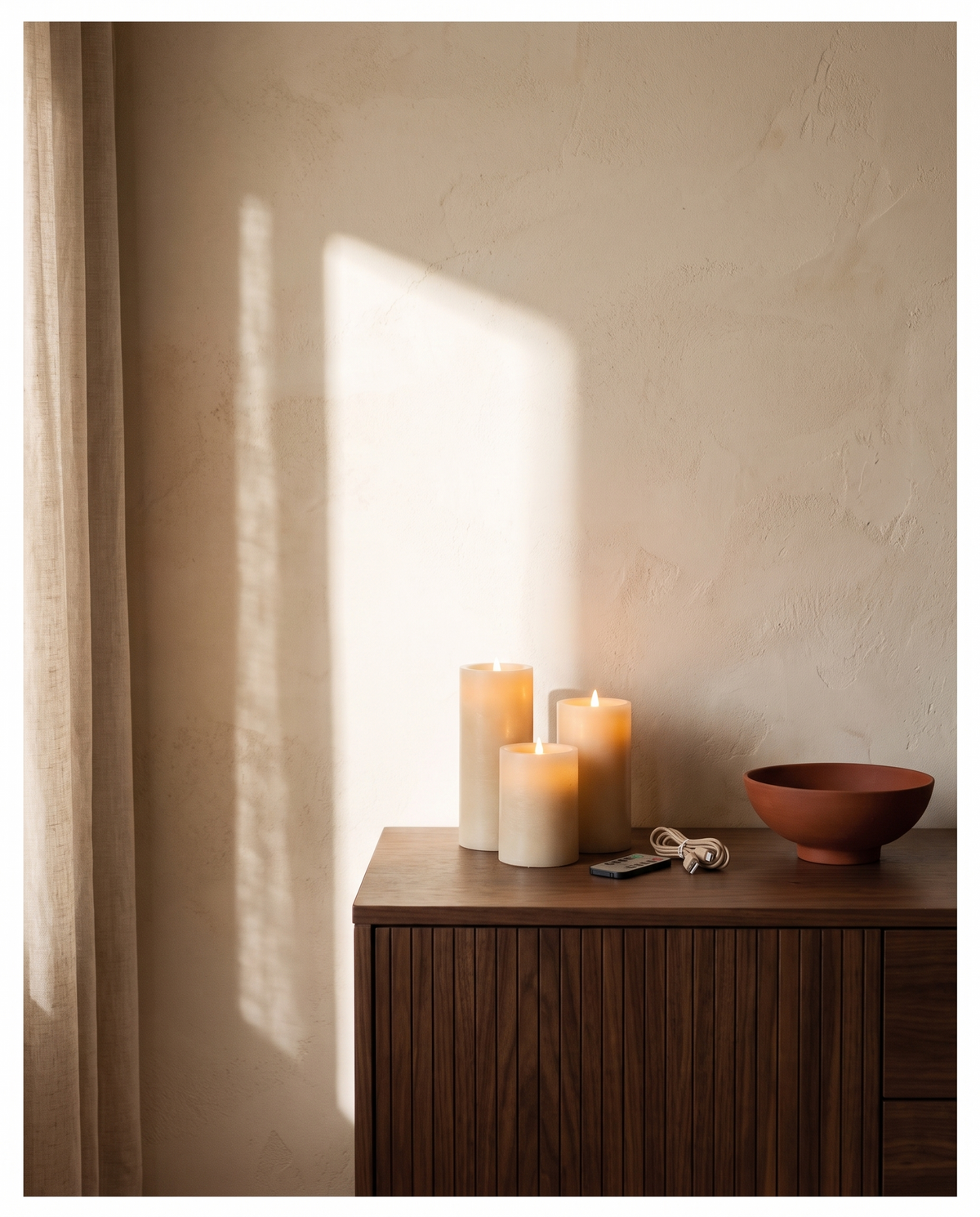 USB Rechargeable LED Candle Set – in the room