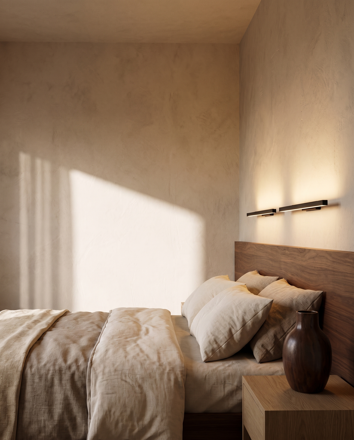 Magnetic Rechargeable Wall Lamp 31 in Set of 2, Black – in the room