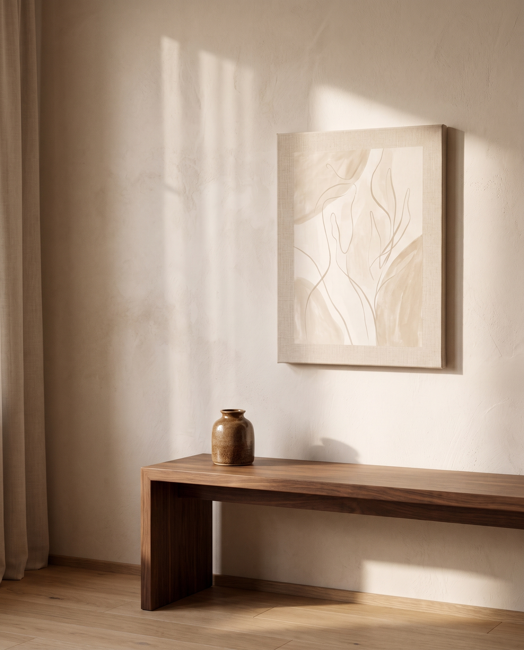 Abstract Line Art Figure Print – in the room